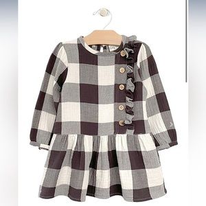 2 City Mouse organic cotton Buffalo Check dresses